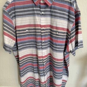 Roundtree & Yorke Multicolor Striped Casual Shirt